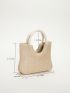 Minimalist Straw Bag Small For Beach Vacation Travel