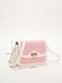 Mini Two Tone Flap Square Bag