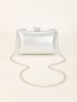 Rhinestone Decor Chain Box Bag