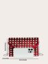 Rhinestone Decor Flap Envelope Bag