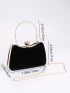 Mini Rhinestone Decor Chain Box Bag