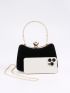 Mini Rhinestone Decor Chain Box Bag