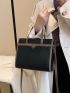 Contrast Binding Square Bag