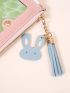 Colorblock Tassel & Cartoon Decor Small Wallet