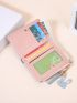 Colorblock Tassel & Cartoon Decor Small Wallet