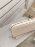 Geometric Textured Zipper Around Long Wallet