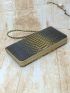 Snakeskin Embossed Zipper Around Long Wallet