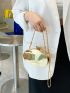 Mini Metallic Rhinestone Decor Cloud Design Chain Novelty Bag