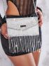 Rhinestone Decor Chain Flap Square Bag