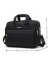 Men Letter Patch Decor Laptop Handbag Briefcase