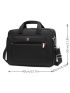 Men Square Patch Detail Double Handle Laptop Handbag Briefcase