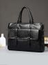 Men Vintage Design Double Handle Laptop Handbag Briefcase