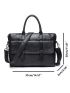 Men Vintage Design Double Handle Laptop Handbag Briefcase