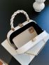 Mini Heart Quilted Detail Chain Box Bag