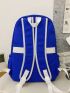 Men Letter Patch & Release Buckle Decor Laptop Backpack