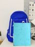 Men Letter Patch & Release Buckle Decor Laptop Backpack