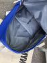 Men Letter Patch & Release Buckle Decor Laptop Backpack