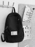 Men Patch Detail Laptop Backpack