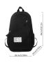 Men Patch Detail Laptop Backpack