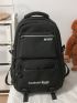 Men Letter Graphic Patch Detail Casual Daypack