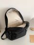 Men Letter Patch Backpack