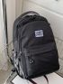 Men Letter Patch Backpack