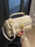 Mini Embroidered Detail Flap Square Bag