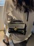 Mini Embroidered Detail Flap Square Bag