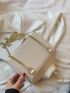 Shirt Design Chain Novelty Bag, Fashion Hanger Hook Decor Purse, Women's PU Crossbody Bag