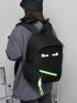 Cartoon Expression Pattern Classic Backpack With Bag Charm
