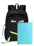 Cartoon Expression Pattern Classic Backpack With Bag Charm