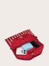 Rhinestone Decor Flap Envelope Bag