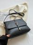 Buckle Decor Flap Square Bag