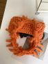 Neon Orange Tassel Decor Crochet Bag