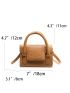 Mini Crocodile Embossed Flap Square Bag