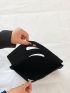 Snakeskin Embossed Flap Square Bag