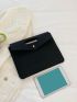 Snakeskin Embossed Flap Square Bag