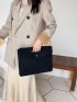Stitch Detail Flap Square Bag