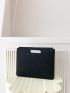 Stitch Detail Flap Square Bag