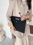 Stitch Detail Flap Square Bag