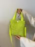 Mini Neon Green Square Bag