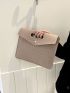 Crocodile Embossed Flap Envelope Bag