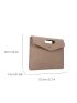 Crocodile Embossed Flap Envelope Bag