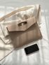Crocodile Embossed Flap Envelope Bag