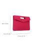 Neon-pink Crocodile Embossed Envelope Bag