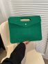Crocodile Embossed Flap Envelope Bag