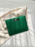 Crocodile Embossed Flap Envelope Bag
