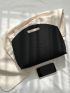 Snakeskin Embossed Square Bag