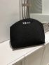 Snakeskin Embossed Square Bag