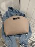 Snakeskin Embossed Square Bag